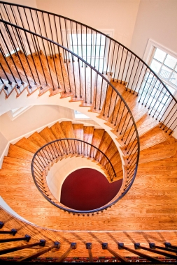 Wood Spiral Staircase